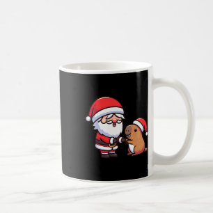 Santa And Capybara High-fiving Toddler Boys Christ Coffee Mug