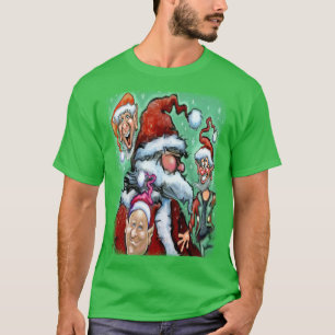 Santa and Christmas Elves T-Shirt
