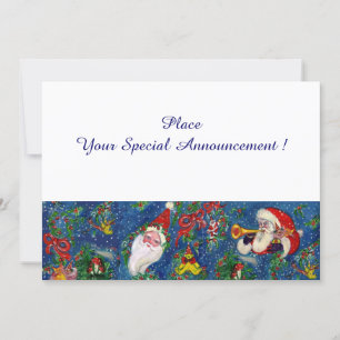 SANTA AND CHRISTMAS NIGHT HOLIDAY CARD