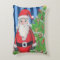 Santa and Christmas Tree Holly Jolly Accent Pillow