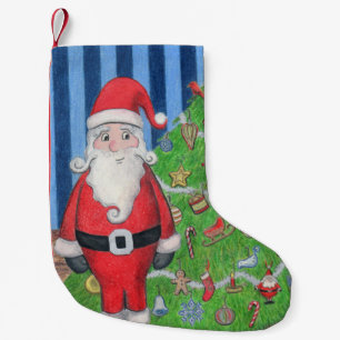 Santa and Christmas Tree Stocking