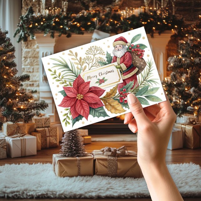 Santa and Gifts Christmas Card (Creator Uploaded)