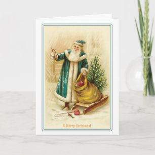 Santa and Gifts - christmas card