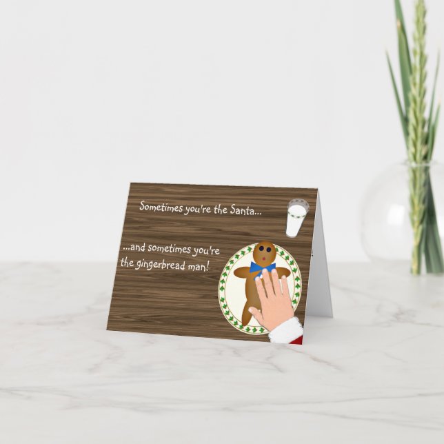 Santa and Gingerbread Man Card (Front)