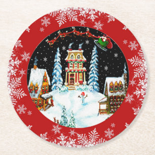 Santa and his reindeer coasters