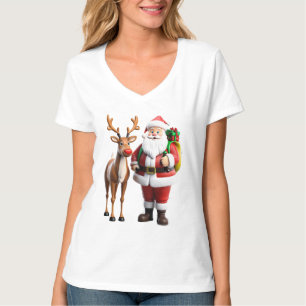Santa and his Reindeer T-Shirt