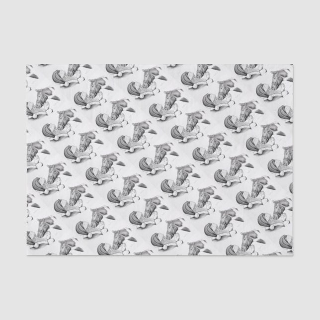Santa-and-Horse-1 Tissue Paper (Front)