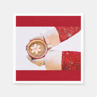 Santa and Hot Chocolate Napkin