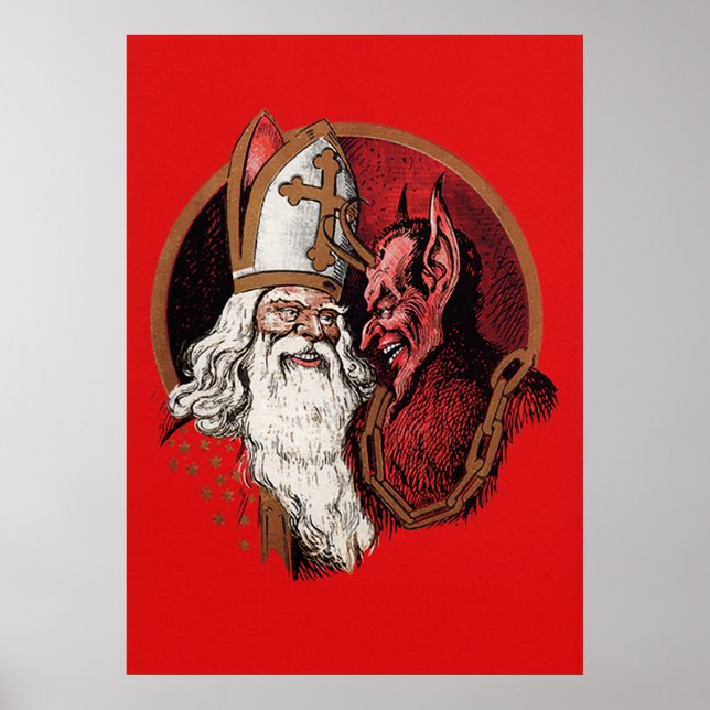 Santa and Krampus Poster (Front)