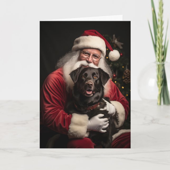 Santa and Labrador Holiday Card (Front)