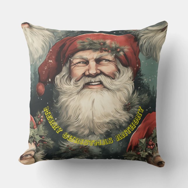 Santa and message cushion (Front)