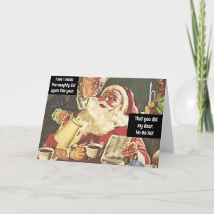 Santa and Mrs. Claus Naughty & Nice Vintage Funny Card