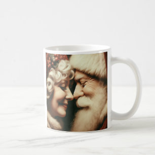 Santa and Mrs. Claus rubbing noses! Coffee Mug