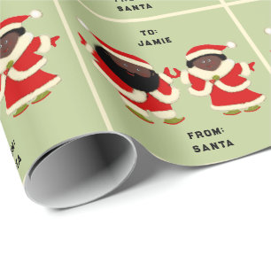 Santa and Mrs. Claus Wrapping Paper
