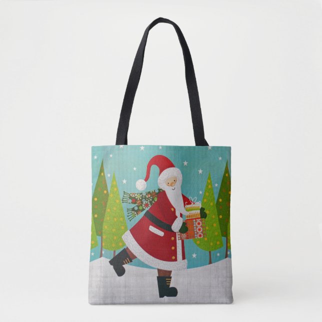 Santa and Presents Tote Bag (Front)