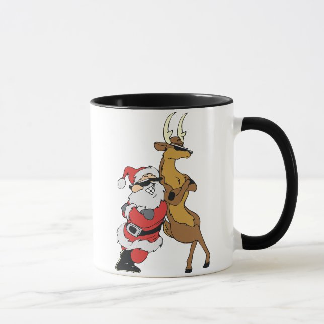 santa and raindeer mug (Right)