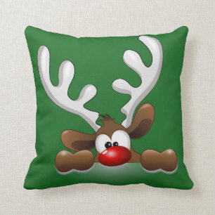 Santa And Reindeer Cushion