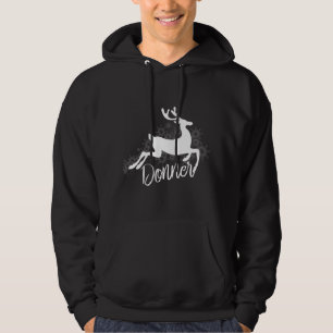 Santa And Reindeer Donner Family Christmas Hoodie