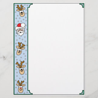 Santa and Reindeer Letterhead