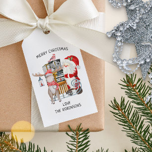 Santa and Reindeer Personalised Family Christmas Gift Tags