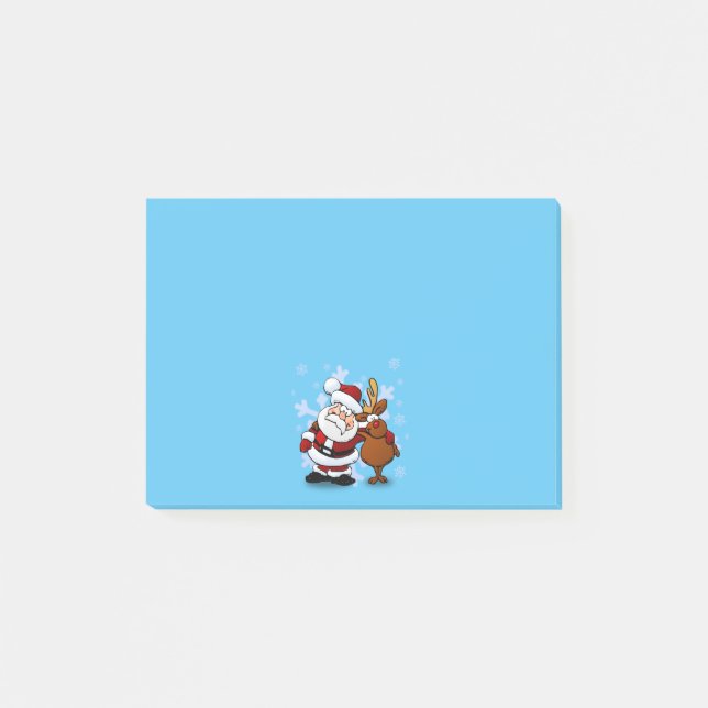 Santa and Reindeer Post-it Notes (Front)