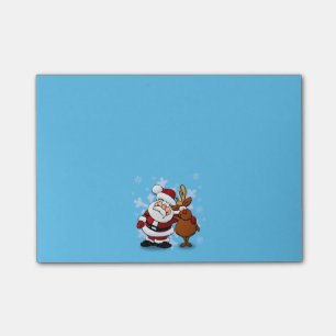 Santa and Reindeer Post-it Notes
