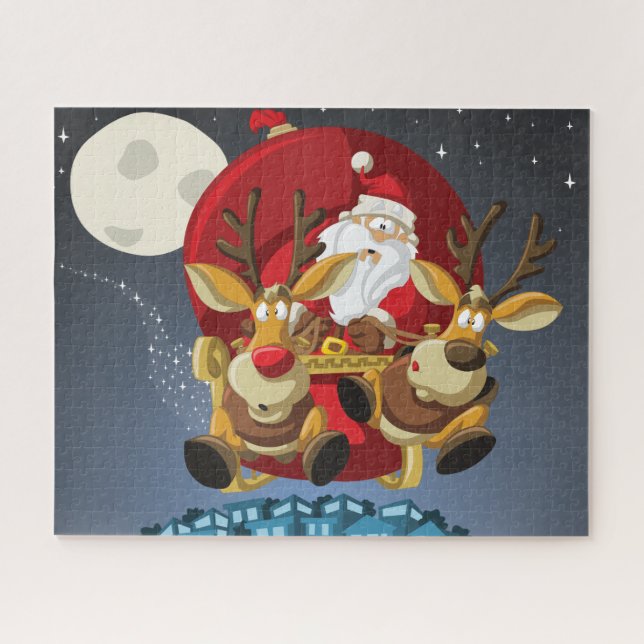 Santa and Reindeer Puzzle (Horizontal)