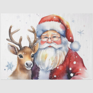 Santa and Reindeer Tissue Paper