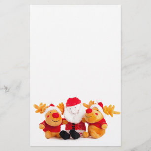 Santa And Reindeers Stationery