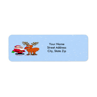 Santa and Return Address Label