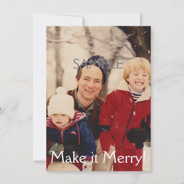 Santa and Rudolf photo card (Front)