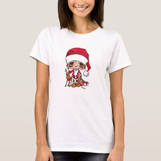 Santa and Rudolf T Shirt (Front)