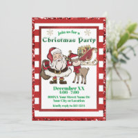 Santa and Rudolph Candy Cane Christmas Party