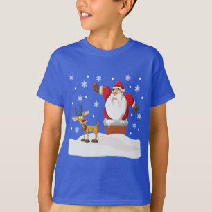 Santa and Rudolph on the Roof Ugly Sweater