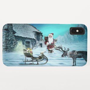 Santa and Rudolph with Sled Case-Mate iPhone Case