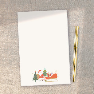 Santa and Sleigh Christmas Post-it Notes