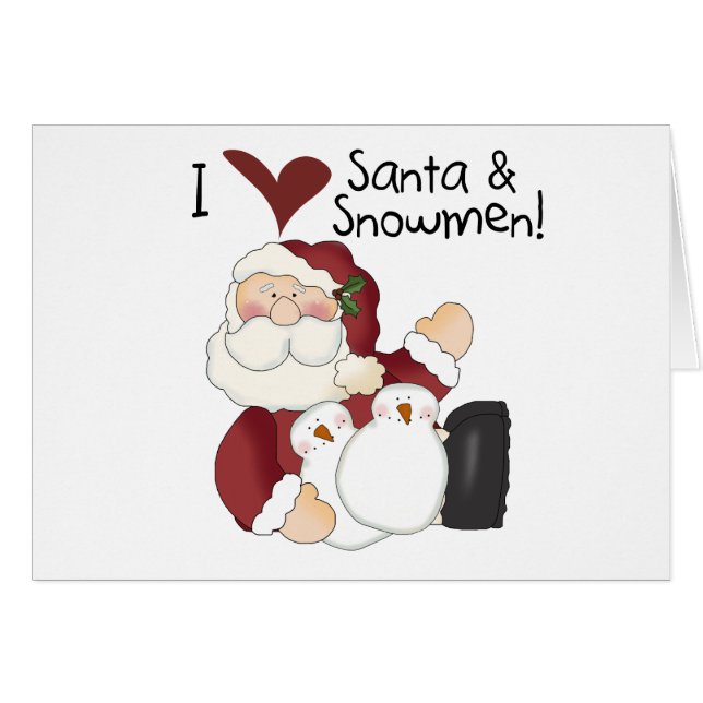 Santa and Snowmen T-shirts and Gifts (Front Horizontal)