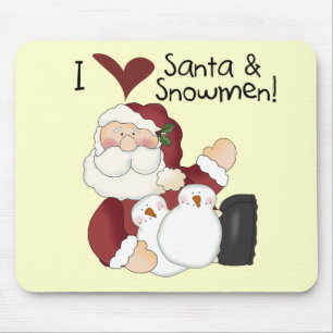 Santa and Snowmen T-shirts and Gifts Mouse Pad