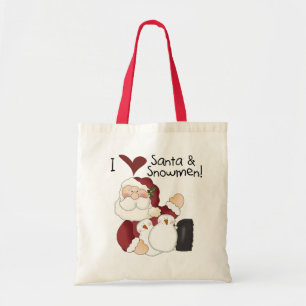 Santa and Snowmen T-shirts and Gifts Tote Bag