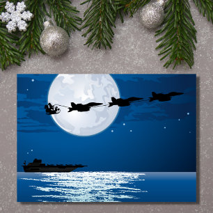 Santa and Super Hornets F/A-18F Jets Christmas Holiday Card