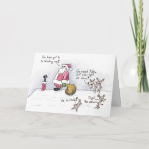 Santa and the Chimney Holiday Card