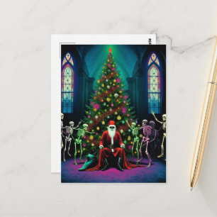 Santa and the Dancing Skeletons Postcard
