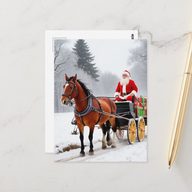 Santa and the Five Legged Horse Postcard (Front/Back In Situ)