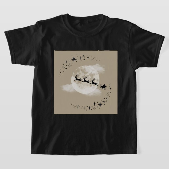 Santa and the moon T-Shirt (Laydown)