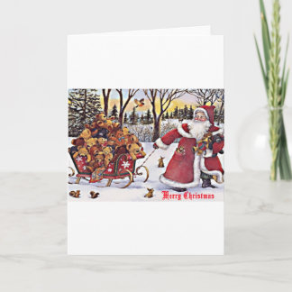 Santa and Toys Holiday Card