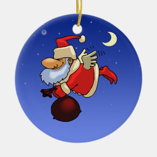 Santa Angel Ceramic Tree Decoration (Front)