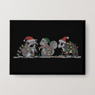 Santa Animals Xmas Silly Racoon Opossum Squirrel