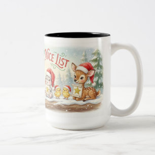 Santa Approved! Holiday Mug with Bunnies & Deer –