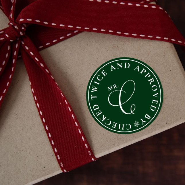 Santa Approved North Pole Green Christmas Stickers (Creator Uploaded)