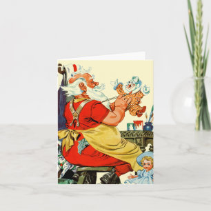 Santa at Work Holiday Card